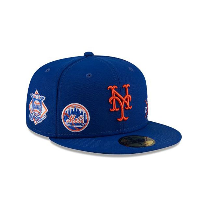 MLB New York Mets Multi 59Fifty Fitted (LOC3003) - Blue New Era Caps